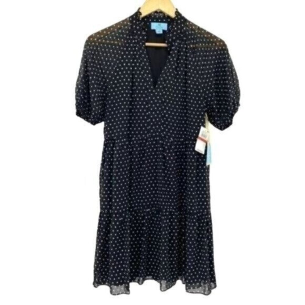 CeCe Polka Dot Babydoll Dress New